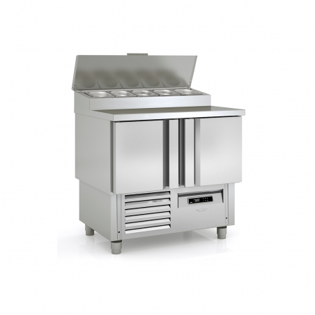 Table de préparation des aliments réfrigérée compacte Grastronorm 1/1 MEI-70