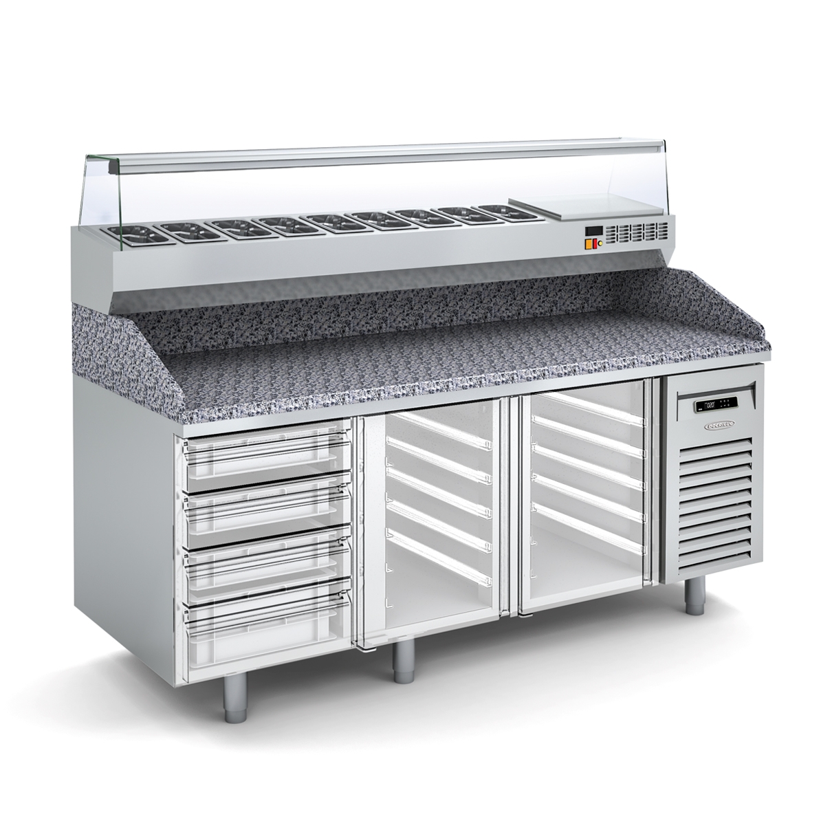 Pizza Refrigerated Table Depth 800 MPC-80