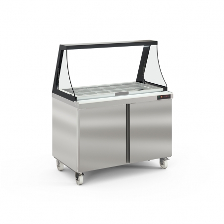 Mesa Fría Preparación Tapa de Cristal Elevable DSDT-LGL