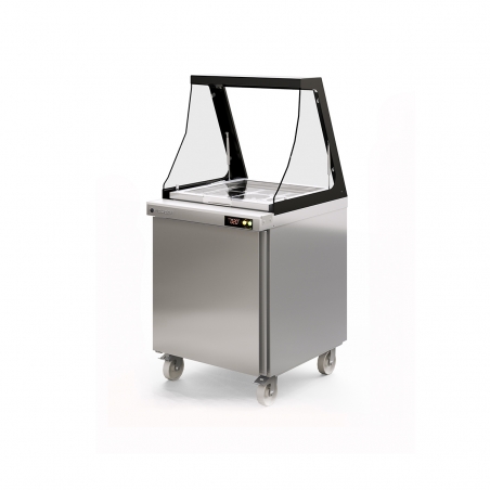 Table froide préparation couvercle en verre relevable DSDT-LGL